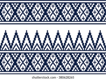 Geometric ethnic pattern embroidery design for background or wallpaper and clothing. 