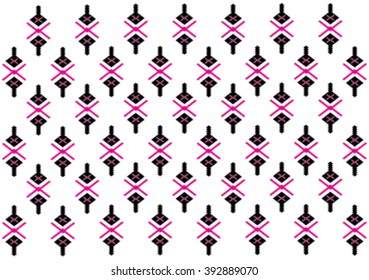 Geometric ethnic pattern embroidery  design for background or wallpaper and clothing. 
