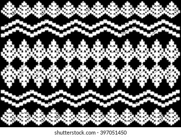 Geometric ethnic pattern embroidery design for background or wallpaper and clothing. 