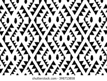 Diseño de bordado de patrones geométricos étnicos para fondo o papel pintado y ropa. 