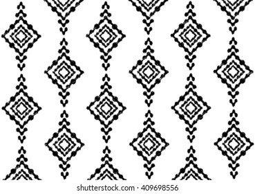 Geometric ethnic pattern embroidery design for background or wallpaper and clothing. 