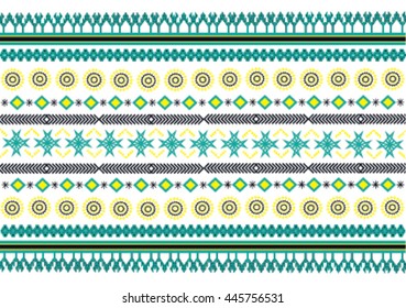 Geometric ethnic pattern embroidery design for background or wallpaper and clothing. 
