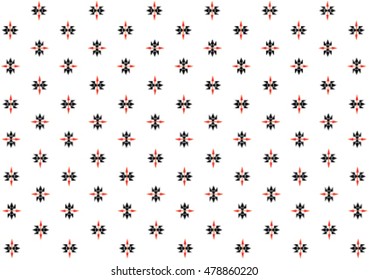 Geometric ethnic pattern embroidery design for background or wallpaper and clothing.