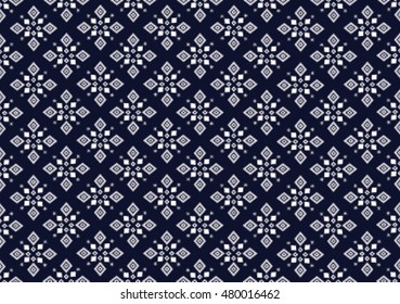 Geometric ethnic pattern embroidery design for background or wallpaper and clothing .