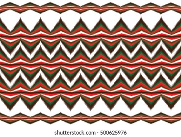 Geometric ethnic pattern embroidery design for background or wallpaper and clothing.