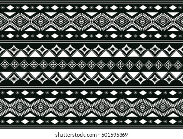 geometric ethnic pattern embroidery design for background or wallpaper and clothing.