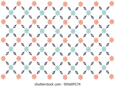 Geometric ethnic pattern embroidery design for background or wallpaper and clothing.