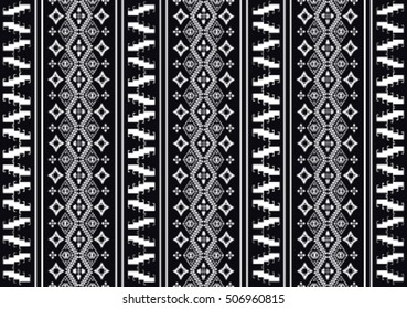 Geometric ethnic pattern embroidery design for background or wallpaper and clothing.