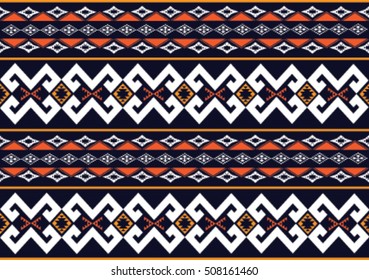 Geometric ethnic pattern embroidery design for background or wallpaper and clothing.