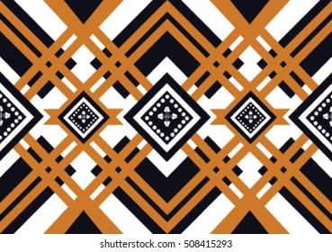 Geometric ethnic pattern embroidery design for background or wallpaper and clothing.