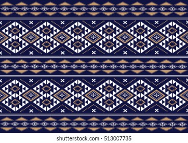 Geometric ethnic pattern embroidery design for background or wallpaper and clothing.