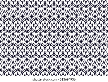 Geometric ethnic pattern embroidery design for background or wallpaper and clothing.