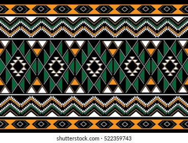 Geometric ethnic pattern embroidery design for background or wallpaper and clothing.