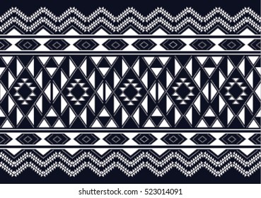 Geometric ethnic pattern embroidery design for background or wallpaper and clothing.