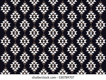 Geometric ethnic pattern embroidery design for background or wallpaper and clothing.