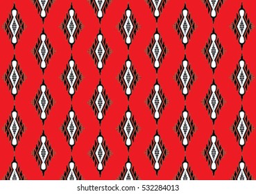 Geometric ethnic pattern embroidery design for background or wallpaper and clothing.