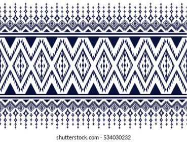 Geometric ethnic pattern embroidery design for background or wallpaper and clothing.