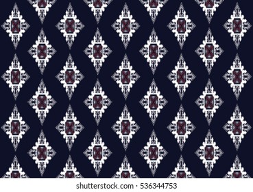 Geometric ethnic pattern embroidery design for background or wallpaper and clothing.