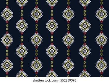 Geometric ethnic pattern embroidery design for background or wallpaper and clothing.