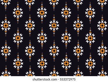Geometric ethnic pattern embroidery design for background or wallpaper and clothing.
