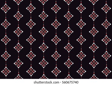 Geometric ethnic pattern embroidery design for background or wallpaper and clothing.