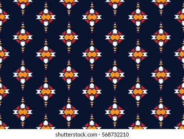 Geometric ethnic pattern embroidery design for background or wallpaper and clothing.