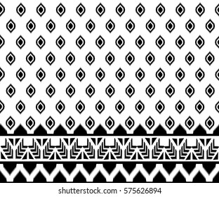 Geometric ethnic pattern embroidery design for background or wallpaper and clothing.