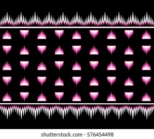 Geometric ethnic pattern embroidery design for background or wallpaper and clothing.