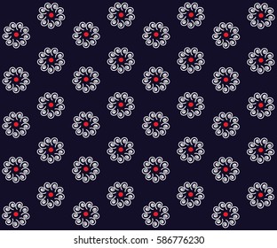 Geometric ethnic pattern embroidery design for background or wallpaper and clothing.