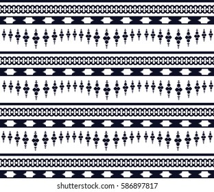 Geometric ethnic pattern embroidery design for background or wallpaper and clothing.