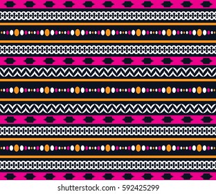 Geometric ethnic pattern embroidery design for background or wallpaper and clothing.