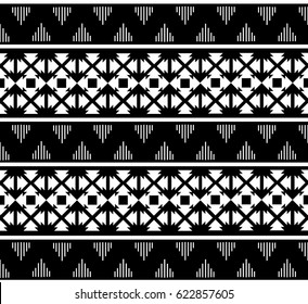 Geometric ethnic pattern embroidery design for background or wallpaper and clothing.