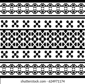 Geometric ethnic pattern embroidery design for background or wallpaper and clothing.