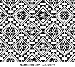 Geometric ethnic pattern embroidery design for background or wallpaper and clothing.
