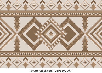 Geometric Ethnic pattern, fabric, tile, carpet, vector,
illustration design, on brown background.