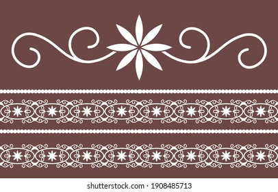 Geometric ethnic pattern Floral neck embroidery design for background,wallpaper,clothing and wrapping. fabric