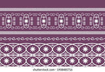 Patrón geométrico étnico Diseño de bordado de cuello floral para fondo, papel pintado, ropa y envoltura. tejido