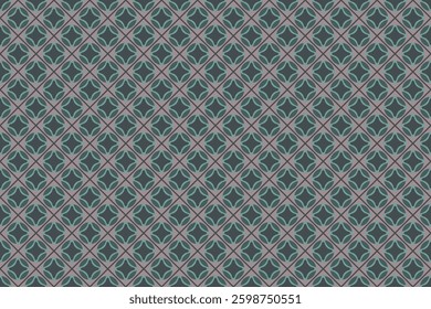 Geometric ethnic pattern in green and pink color. Native, folklore embroidery ornament pattern design for textile, fabric, texture, clothing, printing, carpet, weaving,retro style concept.
