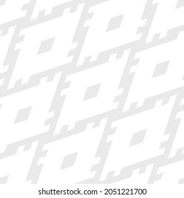 Geometric ethnic pattern. Illustration with subtle gray and white diagonal lines and shapes. Vector ornament is used in the design of carpets, wallpaper, textiles, plaid, clothing, packaging, wrapping