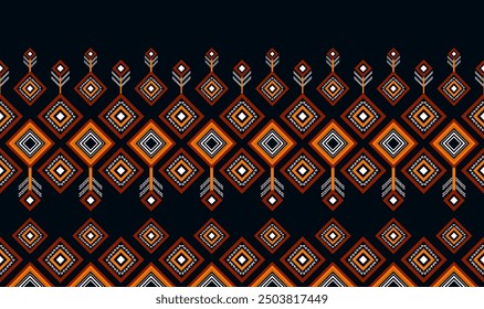 Geometric ethnic pattern including repeated elements. for decoration, home decor, wallpaper, curtain, fabric, clothing, background. traditional design.