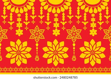 Geometric Ethnic pattern, 
Native American tribal fabric, tile, carpet, vector, 
illustration design, on navy blue background