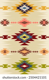 Geometric ethnic pattern. Geometric ethnic pattern, Native American tribal fabric design for clothing, textile, wrapping, background, wallpaper, carpet, embroidery, vector, illustration design 