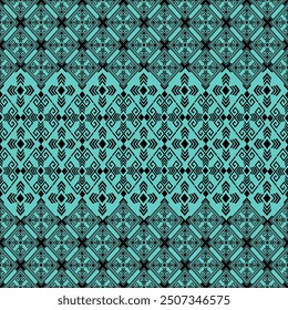Geometric Ethnic pattern, Native American tribal fabric, tile, carpet, vector, illustration design, on navy blue background