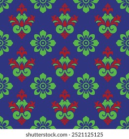 Geometric Ethnic pattern, 
Native American tribal fabric, tile, carpet, vector, 
illustration design, on navy blue background