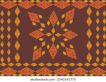 Geometric Ethnic pattern,
Native American tribal fabric, tile, carpet, vector,
illustration design, on navy blue background