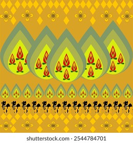 Geometrisches ethnisches Muster,
Indianerstamm Stoff, Fliese, Teppich, Vektor,
illustration design, thai festival