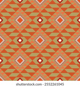 Geometric Ethnic pattern,
Native American tribal fabric, tile, carpet, vector,
illustration design, on navy blue background