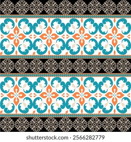 Geometric Ethnic pattern, Native American tribal fabric, tile, carpet, vector, illustration design
