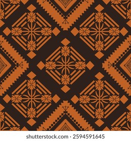 Geometric Ethnic pattern, Native American tribal fabric, tile, carpet, vector, illustration design, on navy blue background