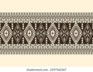 Geometric Ethnic pattern, Native American tribal fabric, tile, carpet, vector, illustration design, on navy blue background